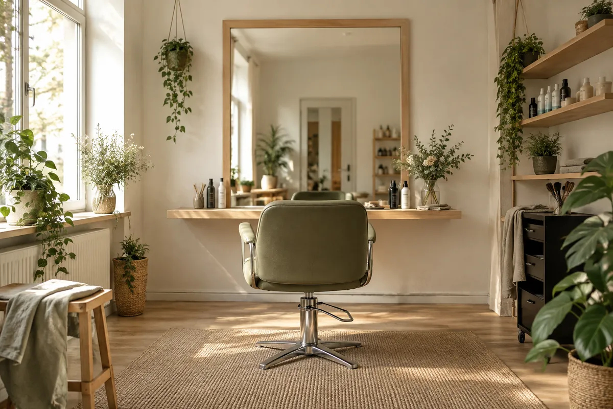 Konzeptbild eines hellen Friseursalons